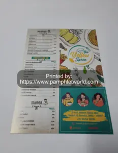 Menu Card Printing Delhi