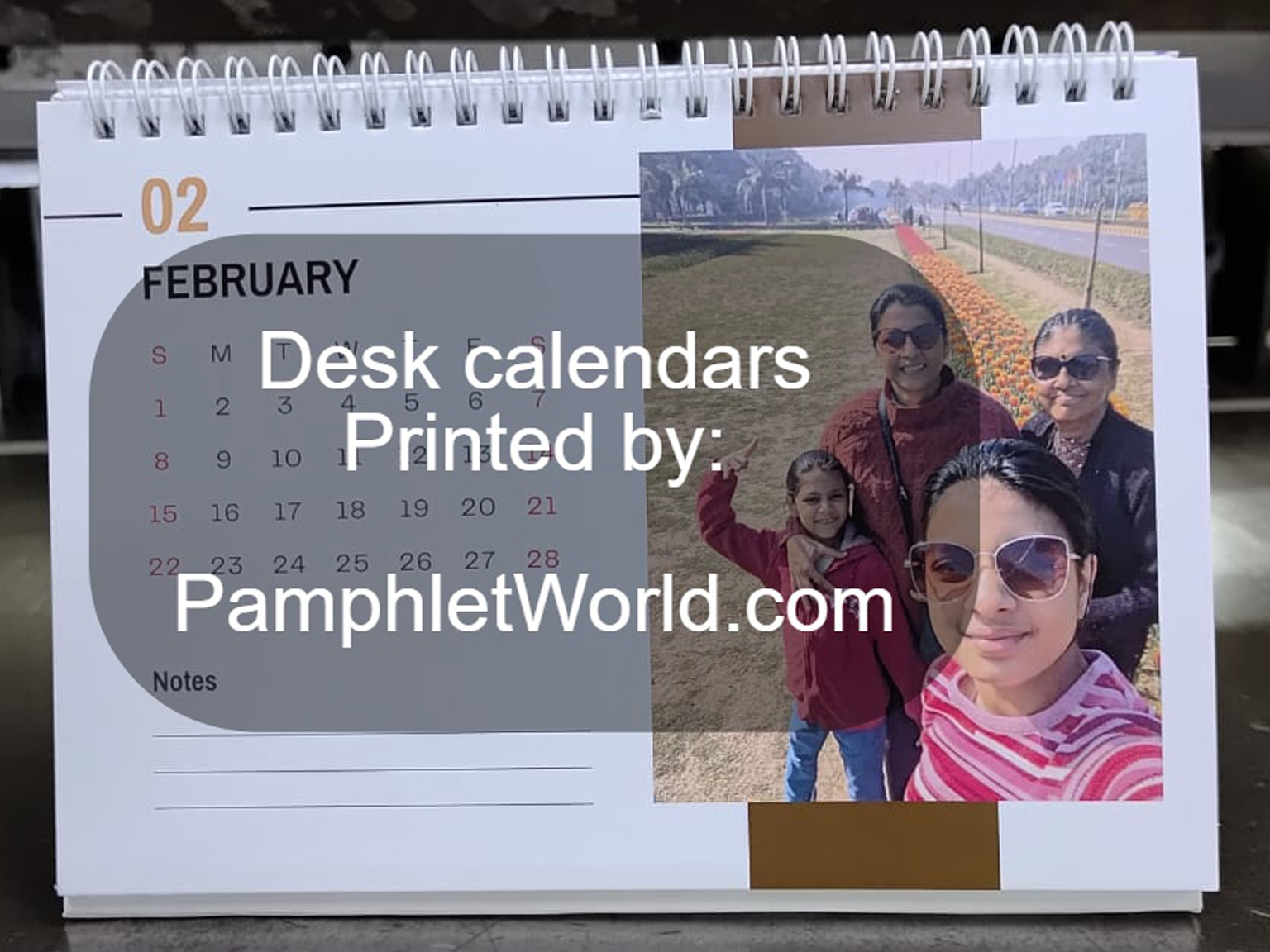 Personalised desk calendar 2026 printing