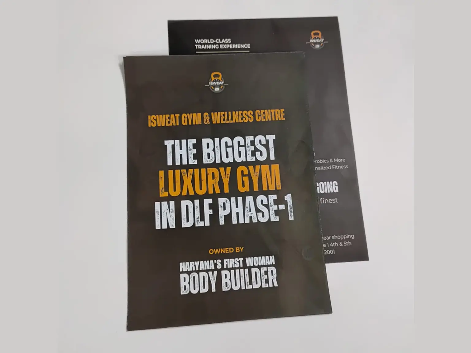 Gym opening advertising flyers
