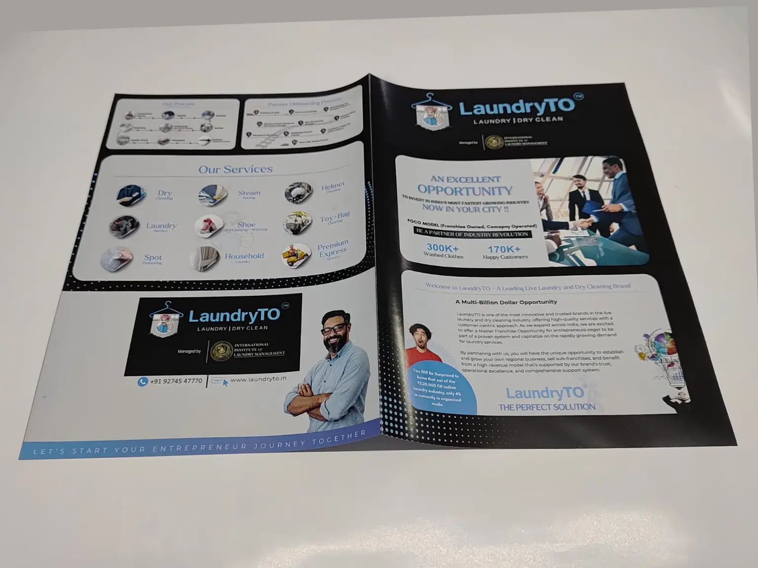 A4 size Bi fold Brochure printed on 170 gsm glossy art paper