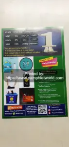 Leaflet printed for IIT-JEE Training classes