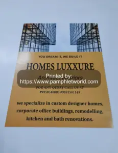 Leaflet printed for a Property dealer