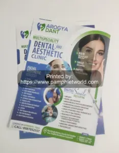 A4 size Leaflet printed for a dentist
